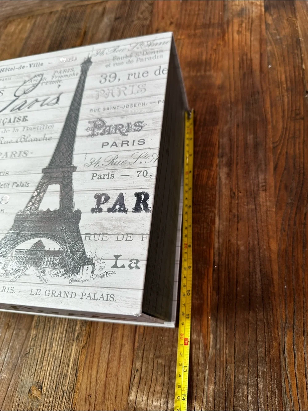 Paris Eiffel Tower Decorative Storage Boxes - White & Black gray